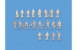 Assorted Station Figures x 20 Set A (unpainted) N Scale